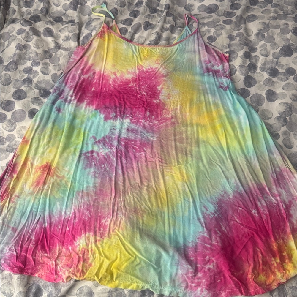 Colorful Tie-Dye Mini Dress